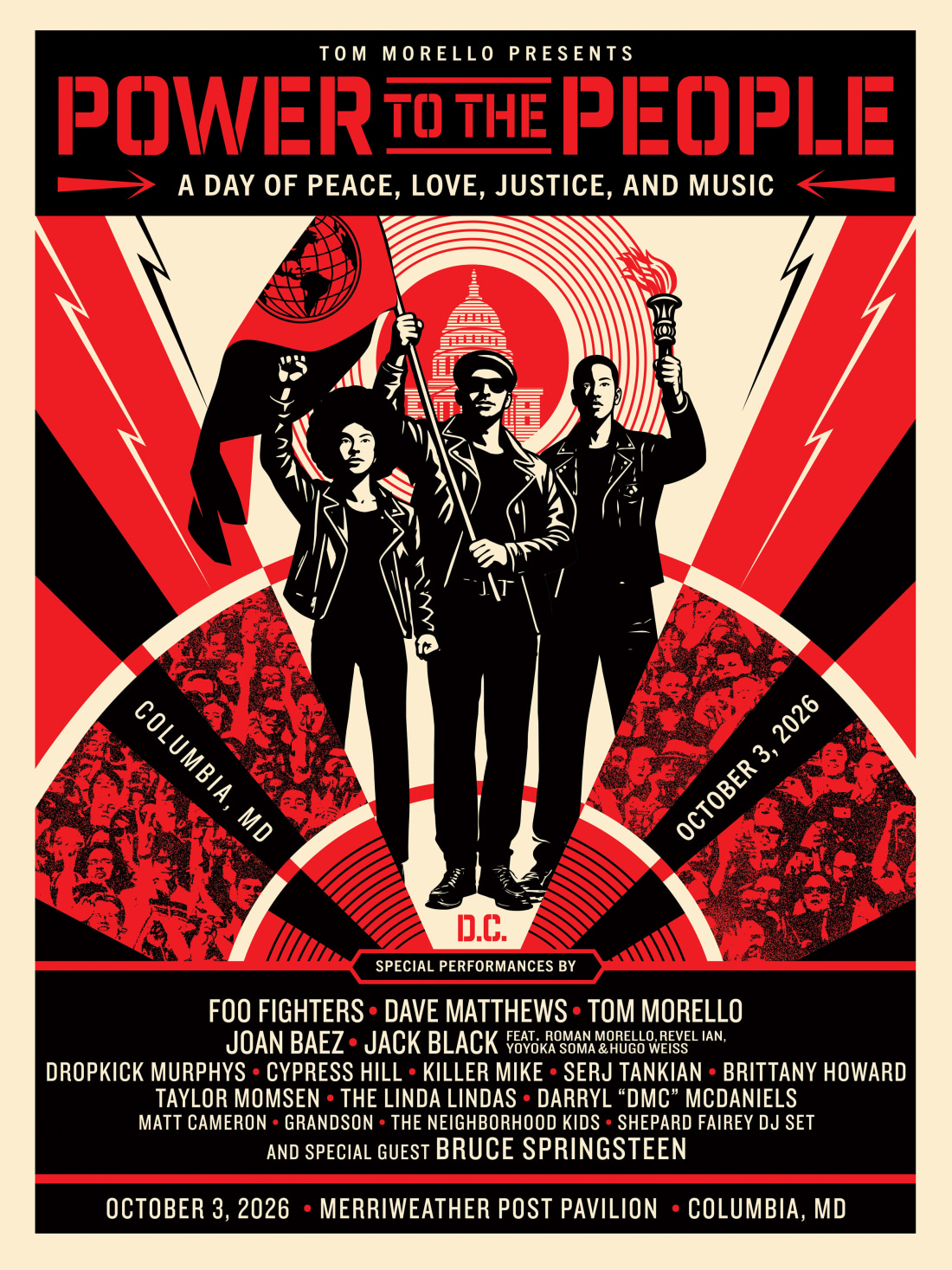 Tom Morello’s Power To The People Festival 2026 featuring the Foo Fighters, Bruce Springsteen, & More!